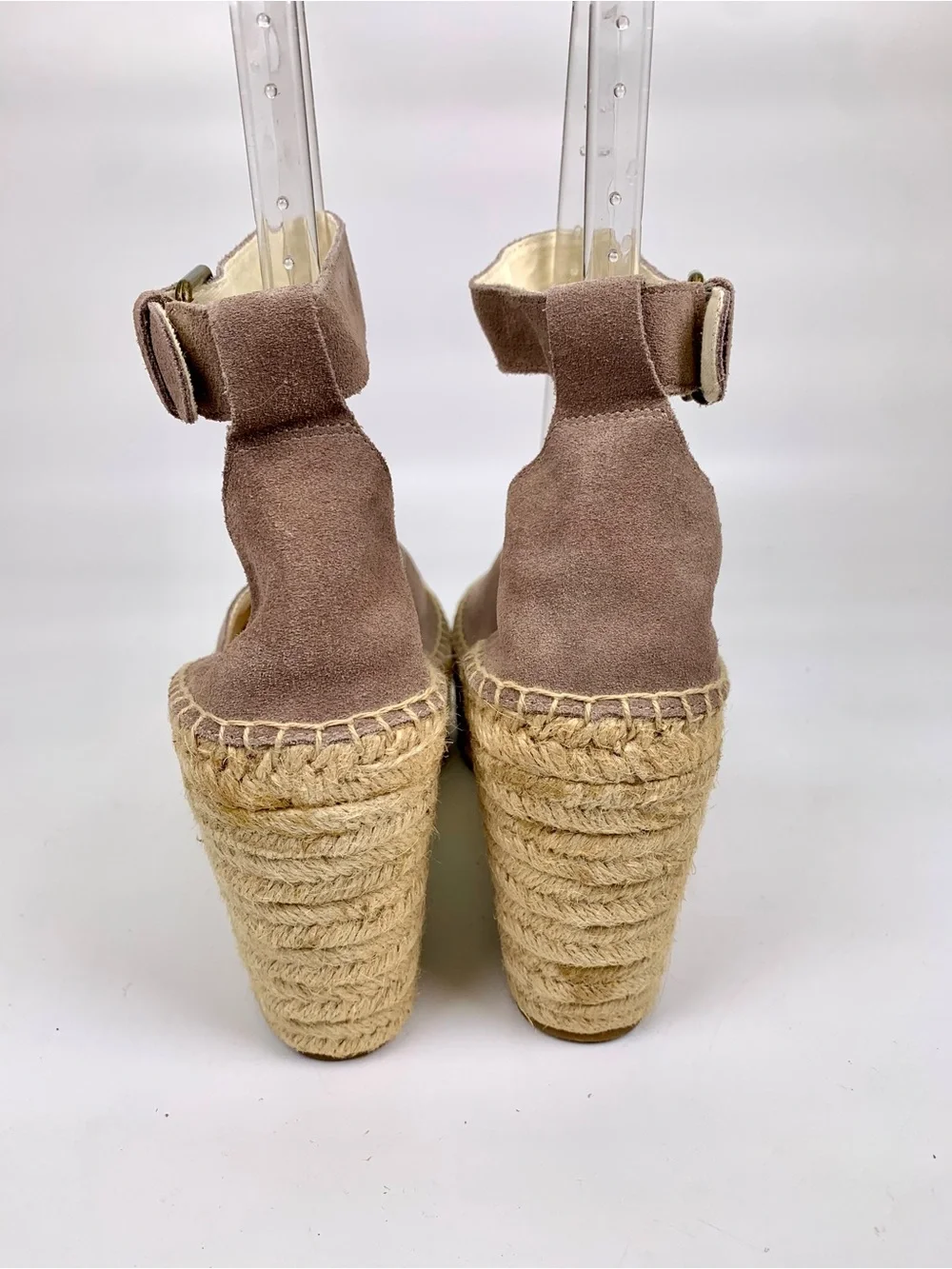 NEW! Soludos Positano Womens Platform Wedge Sandals Size 11.0 M, ASH Brown Suede